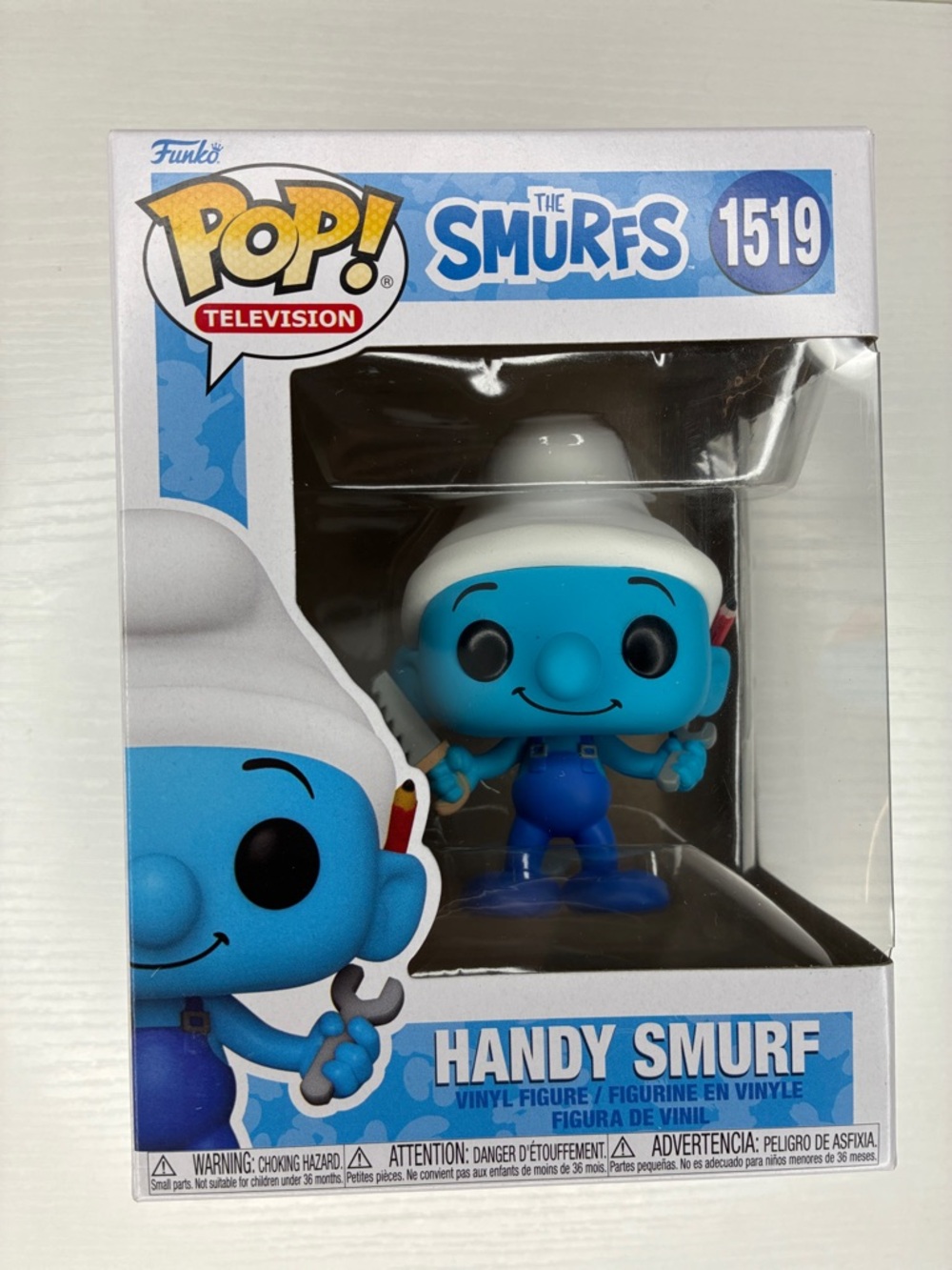 Funko Handy Smurf Pop! Vinyl Figure - Blue and White